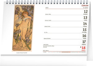 Stolní kalendář Alfons Mucha 2023 větší-2