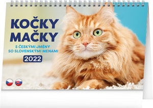 Stolní kalendář Kočky – Mačky CZ/SK 2022-1