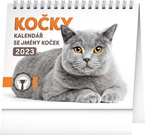 Stolní kalendář Kočky – se jmény koček 2023-1