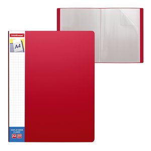 Desky A4 s kapsami Classic Plus, 40 kapes, červené-1