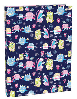 Desky na sešity s klopou A4 Happy Monsters-1