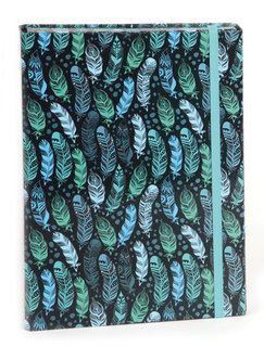 Desky na sešity s klopou A5 Indian Blue-1