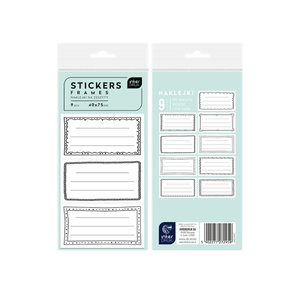 Samolepky na sešity bílé s rámečky-1