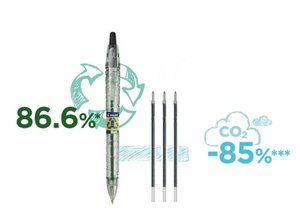 Kuličkové pero B2P EcoBall Ocean Plastic Medium červená-4