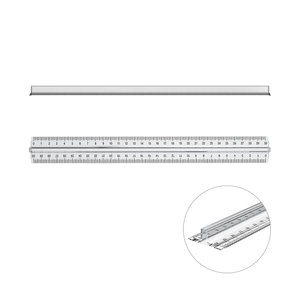 Pravítko s úchopy Clear, 30 cm, transparentní-2 Pravítko s úchopy Clear, 30 cm, transparentní-2