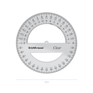 Úhloměr Clear, 360°/12 cm, transparentní-4