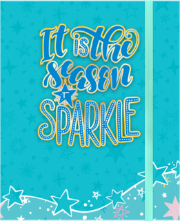 Desky na sešity 3D, A4, Sparkle tyrkys-3
