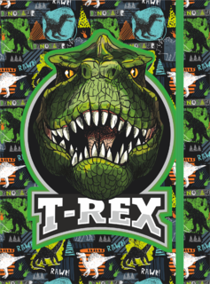 Desky na sešity 3D, A4, T-Rex-2