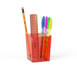 Stolní organizér Base Neon oranžový-1