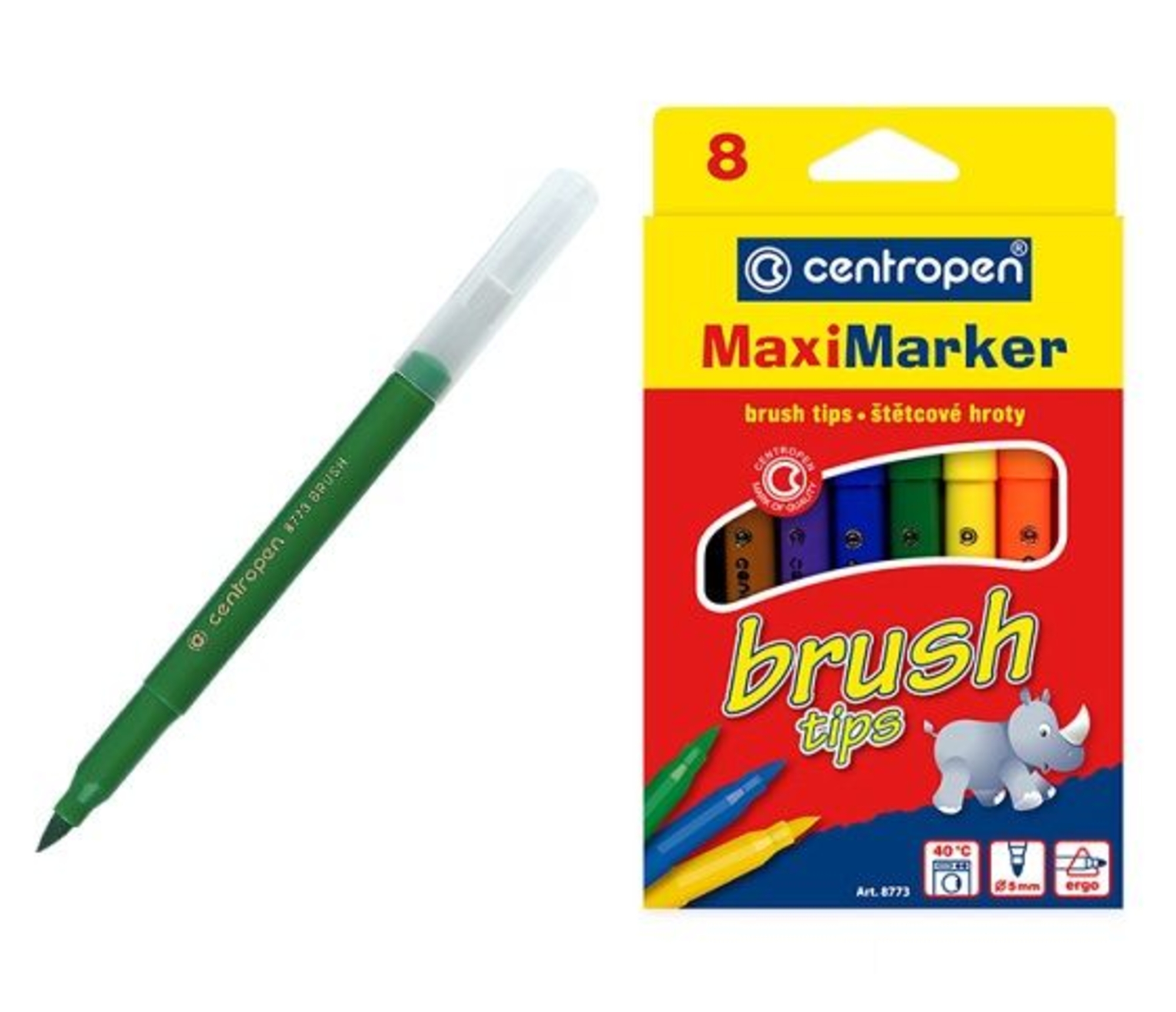 Centropen Fixy Brush, 8 barev